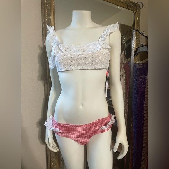 Lolli Bikini Bottom Red Gingham Bikini New with Tags! - Picture 1 of 14